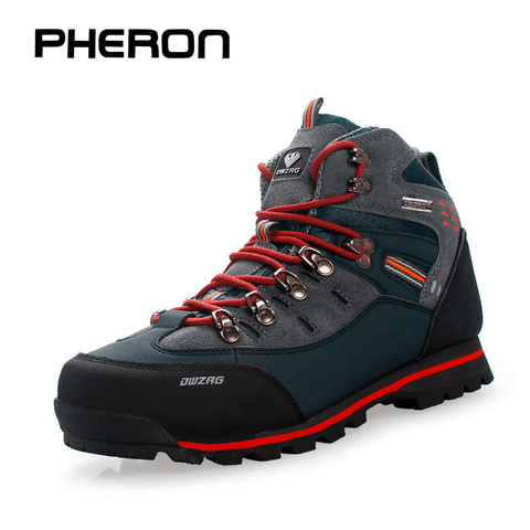 Men Hiking Shoes Waterproof Leather Shoes Climbing & Fishing Shoes New Outdoor Shoes Men High Top Winter Boots Trekking Sneaker ► Photo 1/6