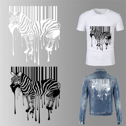 Big Patch Zebra Transfer Sticker Iron-Patches For Clothing Transfert Thermocollants T-Shirt Jacket Thermal Patch Diy Applique ► Photo 1/6