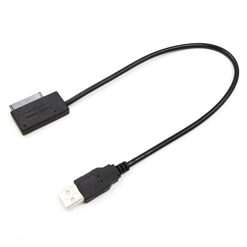 Notebook USB 2.0 naar Mini Sata II 7 + 6 13Pin Adapter Converter Kabel voor Laptop CD/DVD ROM Slimline drive Data cord Adapter ► Photo 1/6