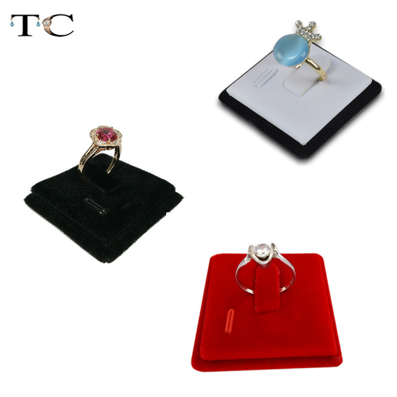 Case Ring Display Black Jewelry Display Velvet Ring Stand Holder Stand Holder 