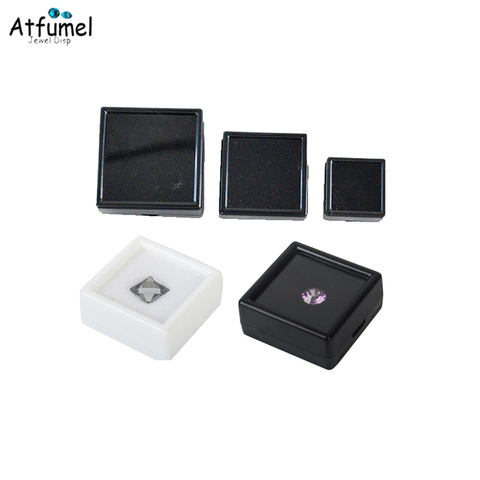 Wholesale Loose Gemstone Diamond Gift Box Stone Holder Box Plastic Gem Jewelry Organizer Showcase Container Gem Gift Box ► Photo 1/6