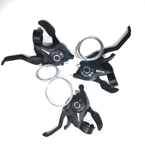 NEW Bicycle Brake Shifters MTB Mountain Bike Disc  Shifter Set Cycling  Levers & Shift  3x7 3x8s ST-EF51-7 8 ► Photo 1/6