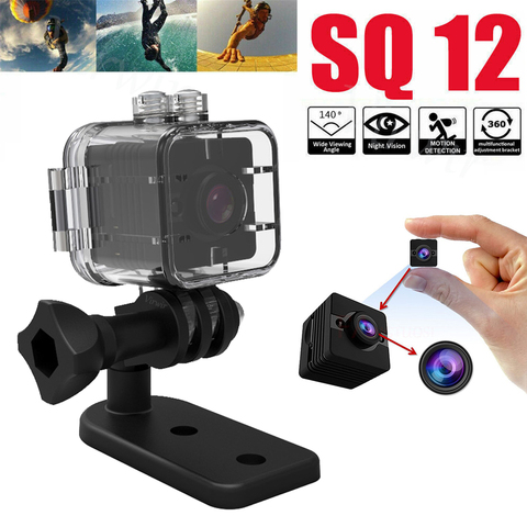 SQ12 HD 1080P Mini Camera Waterproof Sport Action Camera Small DV Camcorder Night Vision Motion Mini Micro Camera PK SQ10 SQ11 ► Photo 1/6