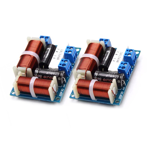 2PCS 2 Way 80W Speaker Treble Bass Frequency Divider Home Theater Hifi Stereo DIY Audio Crossover Filters ► Photo 1/6