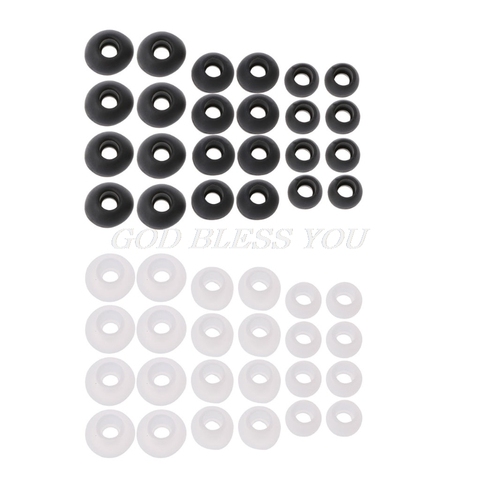 12 Pairs(S/M/L) Soft Black Silicone Replacement Eartips Earbuds Cushions Ear pads Covers For Earphone Headphone Drop Shipping ► Photo 1/6