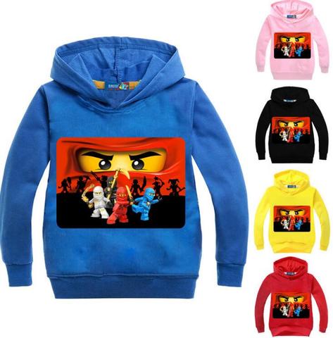 2-14Years Ninja Baby Girl Hoodie Boys Sweatshirt Ninjagoes Hoodies Kids Legoes Clothes Cartoon Clothing Children Jumpers ► Photo 1/6