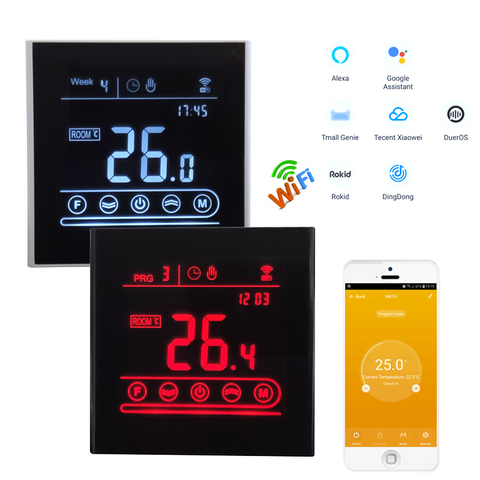 95~240V WIFI Thermostat MK70 for Water heating Electric heating Gas boiler Touch screen Temperature controller with Smart Home ► Photo 1/6