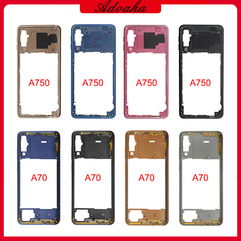 Advaka Middle Frame Bezel Middle Plate Cover Replacement Parts For Samsung Galaxy A70 A705 / A7 2022 A750 Mid Housing case ► Photo 1/6