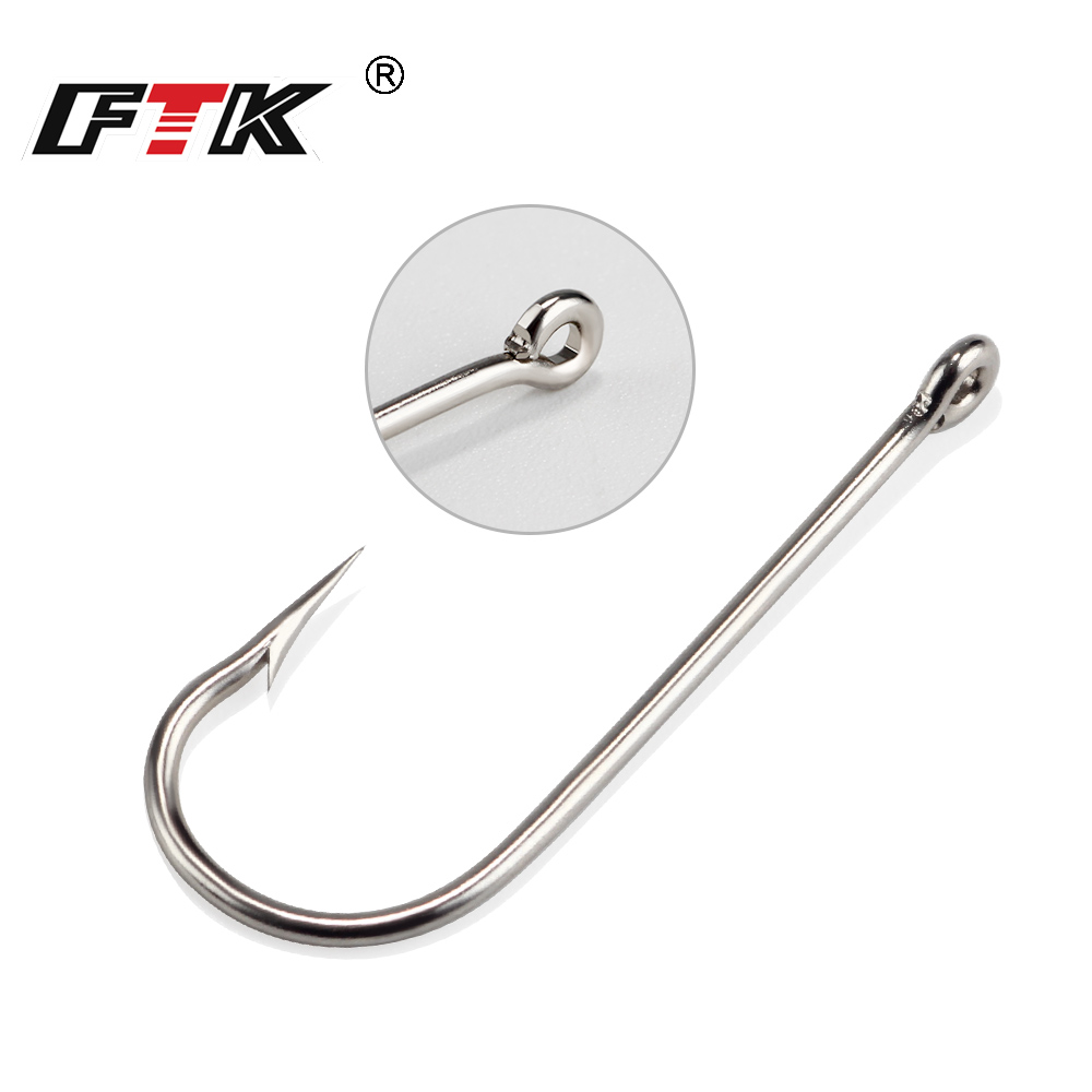FTK Round 2335 Nickel Big Ringed Sea Hook 10#-20# 100Pcs/Box Hooks From  Norway For Jigging Carp Anzol Fishhook Fishing Tackle - Price history &  Review, AliExpress Seller - RETIZS Store
