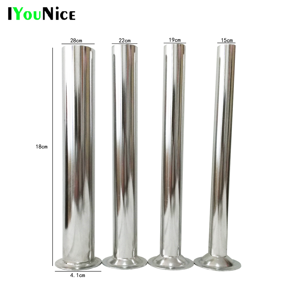 4Pcs Stainless Steel Sausage Stuffer Filling Tubes Funnels Nozzles Spare Parts 
