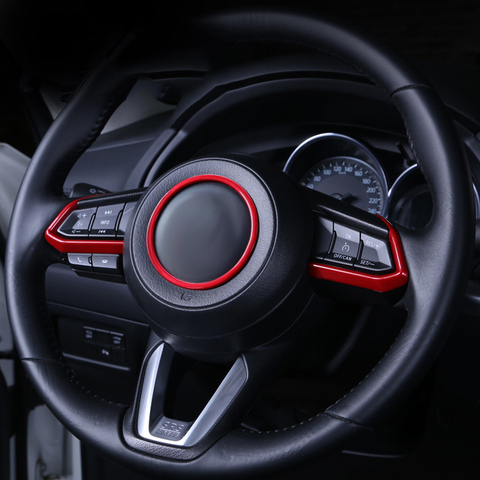 Car Steering Wheel Trim Circle Sequins Cover Sticker For Mazda 2 3 6 Demio CX3 CX-3 CX-5 CX5 CX7 CX9 Axela ATENZA 2017 2022 ► Photo 1/6