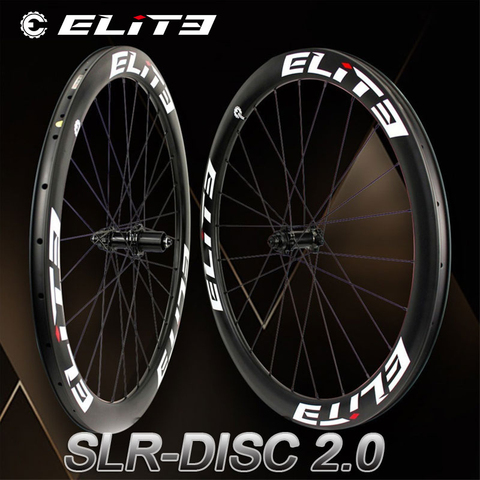 Elite SLR 700c Disc Brake Carbon Road Bike Wheel Gravel Cyclocross Wheelset Bicycle Tubular Clincher Tubeless Low Resistance Hub ► Photo 1/6