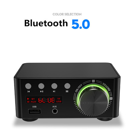 NEW 50W *2 Mini Class D Stereo Bluetooth 5.0 TPA3116 Digital Power Amplifier TF 3.5mm USB Input Hifi Audio Home AMP For Mobile ► Photo 1/1