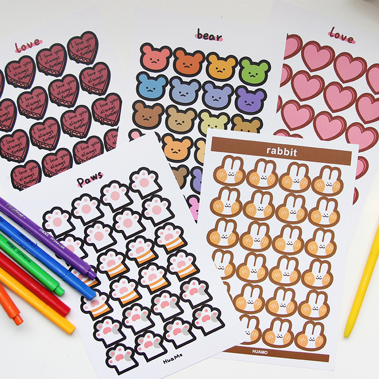 Mohamm Girl Generation Series Cute Boxed Kawaii Stickers Planner