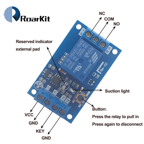 12V Single Bond Button Bistable Relay Module Modified Car Start and Stop Self-Locking Switch One Key ► Photo 1/6