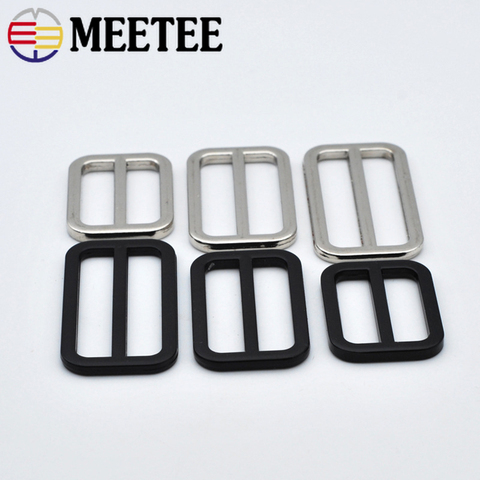 5/10pcs 25-38mm Metal Tri Glide Slide Buckles Bag Strap Belt Webbing Rectangle Slider Loop Ring Adjust LeatherCraft Accessory ► Photo 1/5