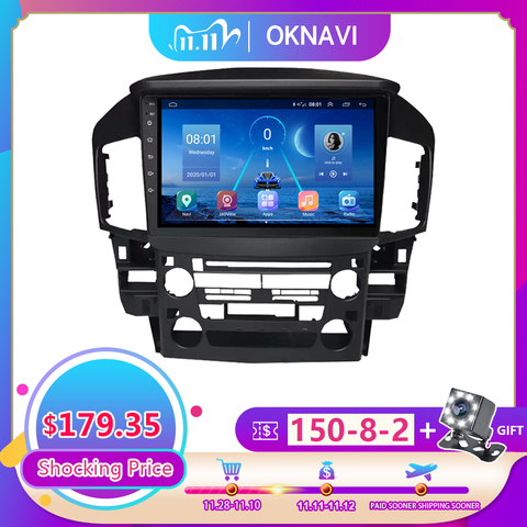 For 9'' Lexus RX300 1997-2003 For Toyota Harrier 1998-2003 Car Multimedia GPS Navigation 2Din Radio Player With Camera Bluetooth ► Photo 1/6