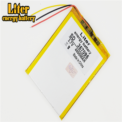 3 line Three wire battery 357095 3.7V 4000mah (polymer lithium ion battery) Li-ion battery for tablet pc 7 inch MP3 MP4 ► Photo 1/4