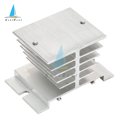 Single Phase Solid State Relay SSR Aluminum Heat Sink Dissipation Radiator Heatsinks Suitable For 10A-25A Relay Module ► Photo 1/1