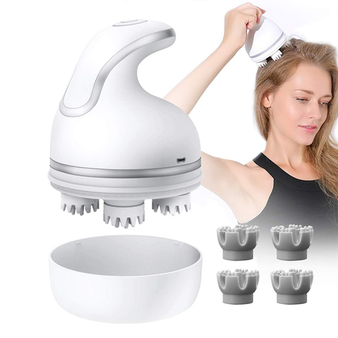 2022 New 3D waterproof Electric Head Massager Wireless Scalp Massage Pet Body deep tissue Kneading Vibrating Device ► Photo 1/6