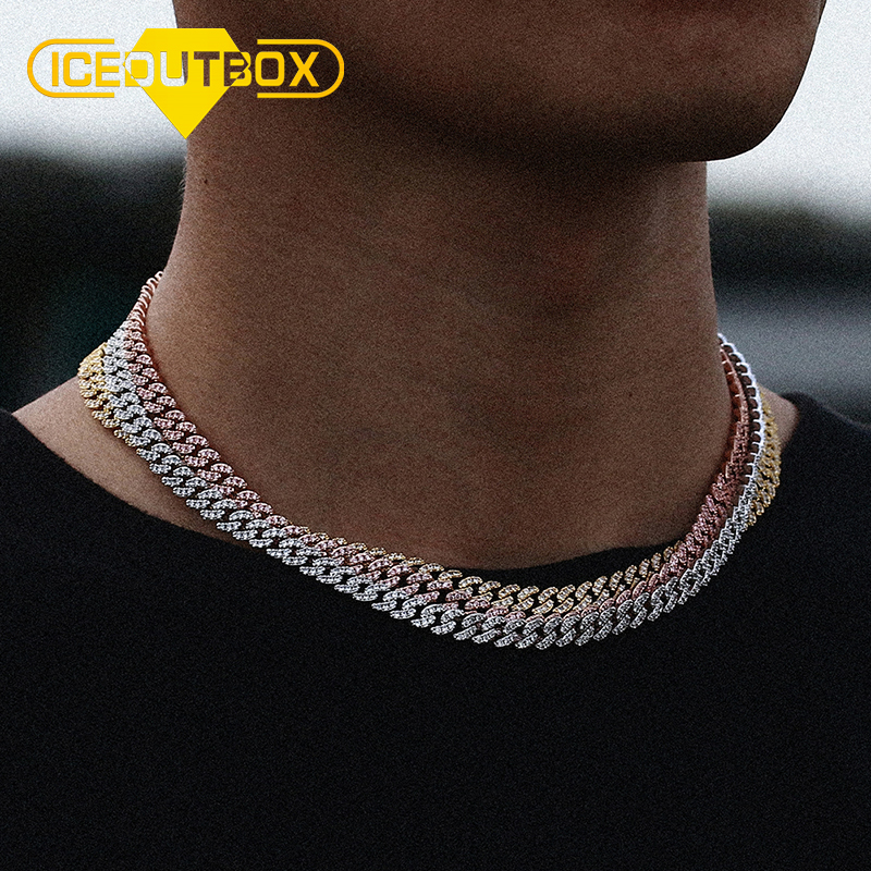 6mm Iced Out Cuban Choker 6mm Miami Cuban Link Chain Harlem Bling