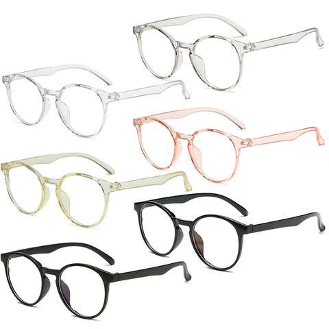 Women Men Classic Transparent Round Anti Blue Rays Glasses Clear Lens Myopia Eyeglasses Optical Spectacle Frames Goggles Eyewear ► Photo 1/6