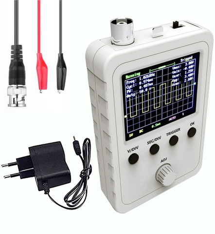 New 2.4-inch TFT Digital Oscilloscope Kit Shell Oscilloscope with Power Supply BNC Clamp Cable Probe DSO150 (assembled Machine) ► Photo 1/6