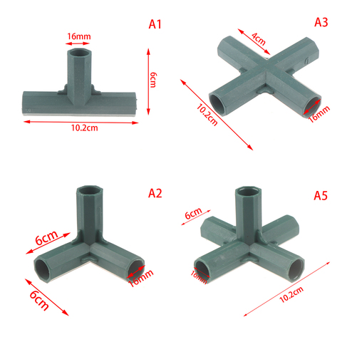 Fitting Stable Support Heavy Duty Greenhouse Frame Building Connector Right Angle 3 4 5-way Connector Garden Tool  16mm 5 Types ► Photo 1/6