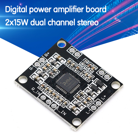 PAM8610 digital power amplifier board 2 x15w dual channel stereo mini class D power amplifier board ► Photo 1/6