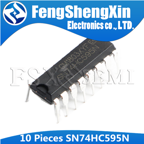 10pcs/lot SN74HC595N 74HC595 74HC595N DIP-16 8BIT SHIFT REGISTERS WITH 3 STATE OUTPUT REGISTERS IC ► Photo 1/3
