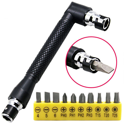 Dual Head L-shaped Mini Socket Wrench 1/4