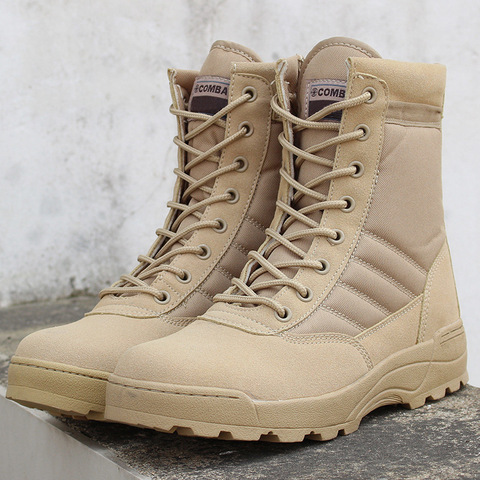 Military Men's Boots High-top Ultralight Breathable Combat Boots Outdoor Hiking Shoes Tactical Boots Men Women Desert Boots Male ► Photo 1/6