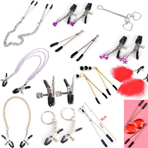 One Or 2pcs Sexy Metal Nipple Clamps Sex Toys Nipple Toy, Nipple Clips Sex Products For Couple Adult Game Accessories ► Photo 1/2