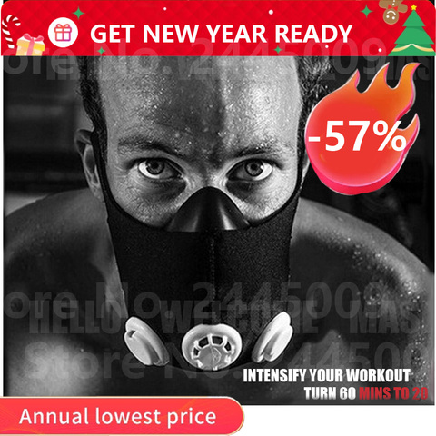 High Altitude Sports Mask 2.0 Fitness Workout  Endurance Resistance Oxygen Control training sports mask 3.0 ► Photo 1/6