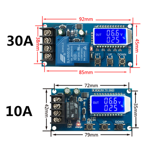 6-60v 30A 10A Lead-acid Solar Battery Charge Controller Protection Board charger Time switch 12v 24v 36v 48v battery capacity ► Photo 1/6