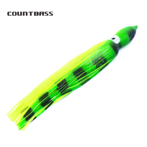 2PCS 28cm Trolling Squid Skirts, Soft Octopus Lures, Hoochie