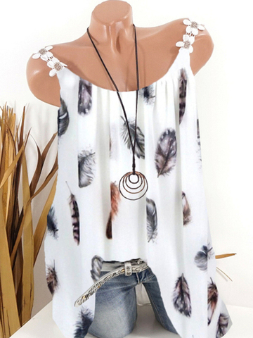 New ladies T-shirt vest T-shirt tops fashion printing sleeveless bottoming shirt ► Photo 1/4