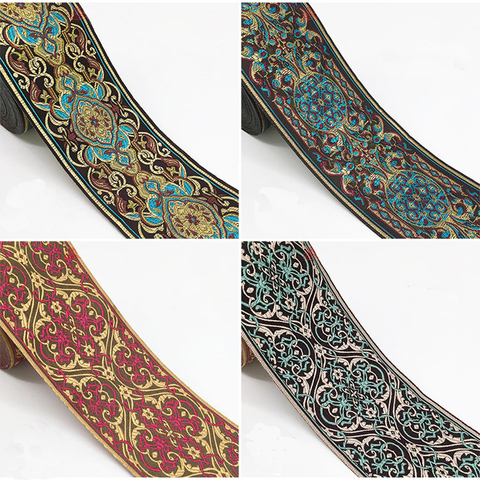 1M Flower Color Elegant Style Woven Jacquard Ribbon Dog Chain Accessories Lace Fabric ► Photo 1/1