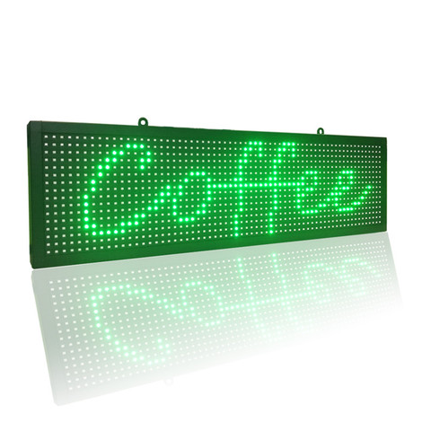 Green led sign PH10 MM led Single Color Sign 26''x8'' with WiFi Connection Scrolling Message led Sign ► Photo 1/1