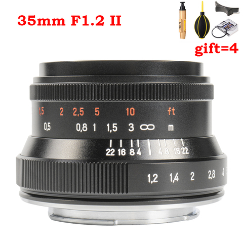 7artisans 35mm F1.2 II Portrait Mirrorless Cameras Lens for Fuji X Sony E Canon EF M EOS-M Nikon Z M4/3 mount cameras The latest ► Photo 1/6