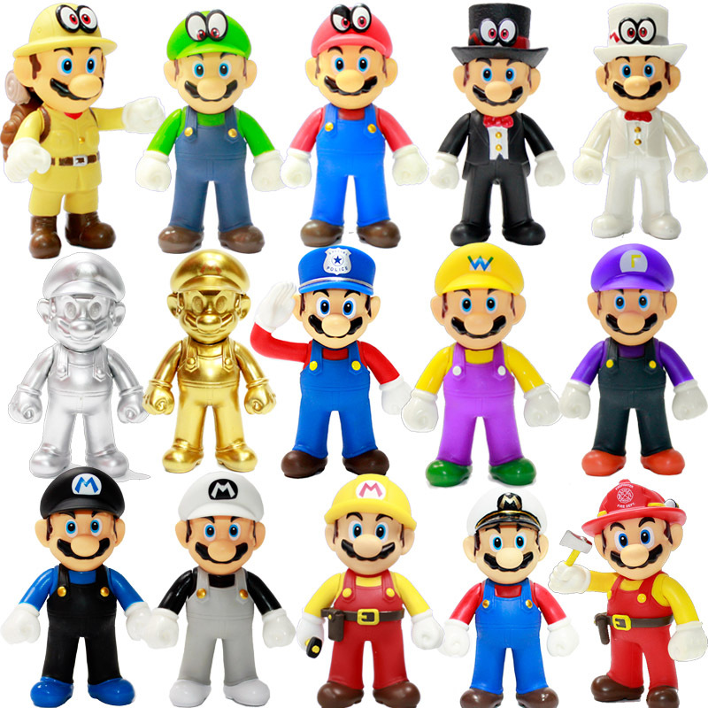 Luigi Figure Super Mario Bros Odyssey Action Figure Toy 5” US Seller 