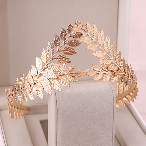 Bohamian Greek Roman Goddess Olive goldLeaves Wedding Party hairband Bridal Tiara Bride Hair Hoop Accessories Women Girl Jewelry ► Photo 1/6