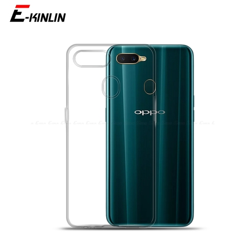 Transparent Silicone UltraThin Clear Soft Full Protective Cover For OPPO A3 A5 A3s A5s AX5 AX7 A8 A7x A9 2022 A9x TPU Back Case ► Photo 1/6