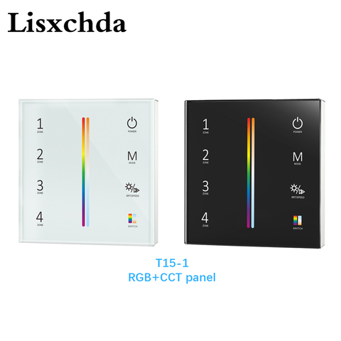 LED RGB CCT Strip Controller Wall Mount Touch Panel DMX master &2.4GHz RF wireless 100V-240V 4 Zone RGBCCT led Controller ► Photo 1/6