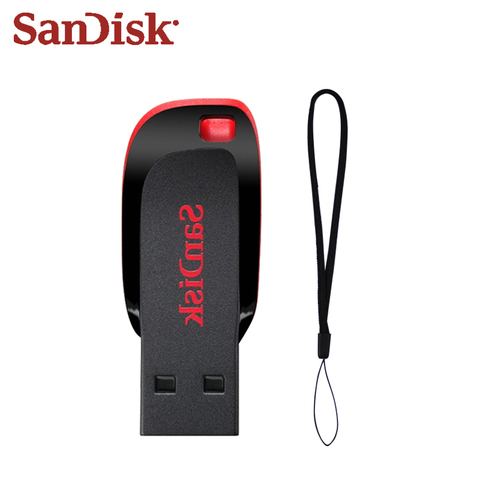 100% Original SanDisk Cruzer Blade CZ50 USB Flash Drive 128GB 64GB 32GB 16GB Pen Drive USB 2.0 Support official verification ► Photo 1/5
