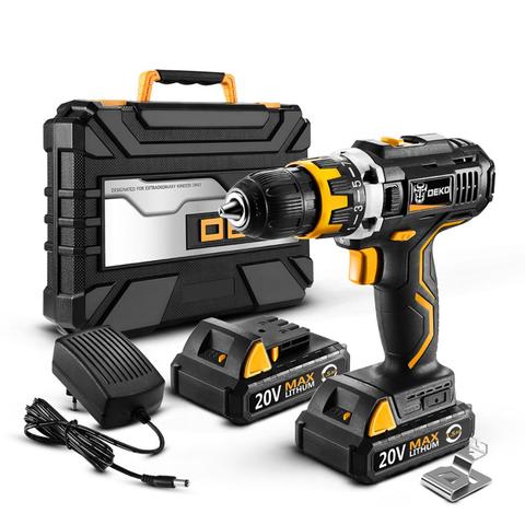 Factory Outlet DEKO GCD20DU2 20V Max Electric Screwdriver Mini Wireless Power Driver DC Lithium-Ion Battery LED Cordless Drill ► Photo 1/4
