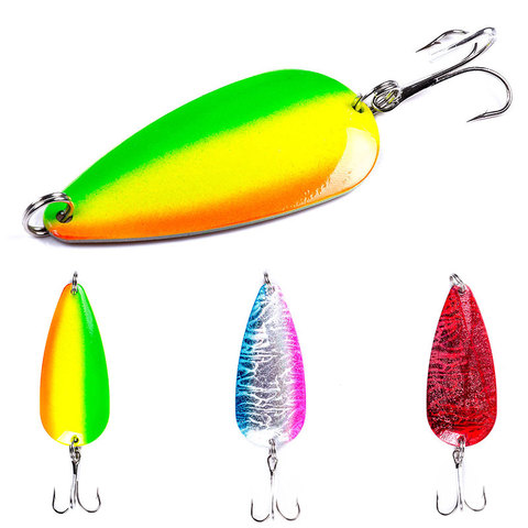 1pcs 73mm 25g Metal Spinner Spoon Fishing Lure Hard Baits Colorful Sequins Noise Paillette Treble Hook Tackle  ► Photo 1/6