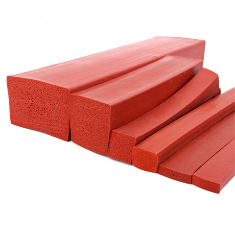 Custom Silicon Foam Strip Heat Insulation 8x4mm 10x2mm 30x2mm 14x14mm 20/25/30/35/40/50mm x 3/5/10/15/20/30mm 42x21mm Red ► Photo 1/4