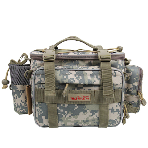 TSURINOYA Multifunction Fishing Bag Y7 Large Capacity Fishing Tackle Lure Storage Bag Water-resistant Canvas Waist Bag ► Photo 1/6