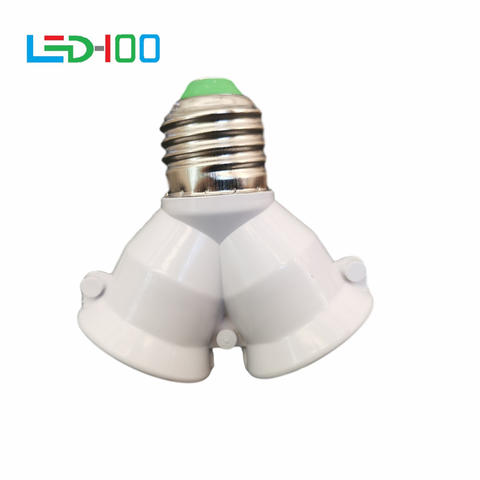 NEW Fireproof Material E27 to 2 E27 lamp Holder Converter Socket Conversion light Bulb Base type 2E27 Y Shape Splitter Adapter ► Photo 1/3
